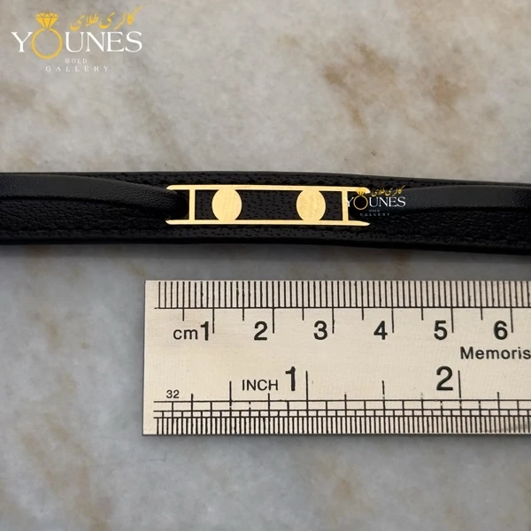 دستبند طلا چرم مردانه L168